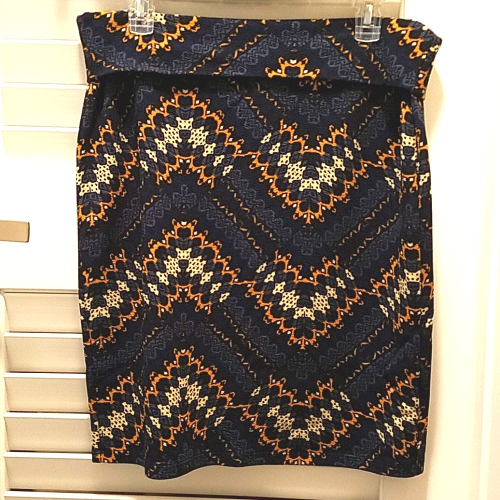 LLR_Roomy Pencil Skirt "Cassie", arrow/wave